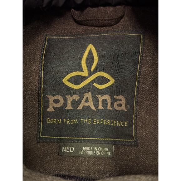 Medium Prana Elkton Jacket Hooded Winter Double Breasted Pea Coat Green - Picture 3 of 12